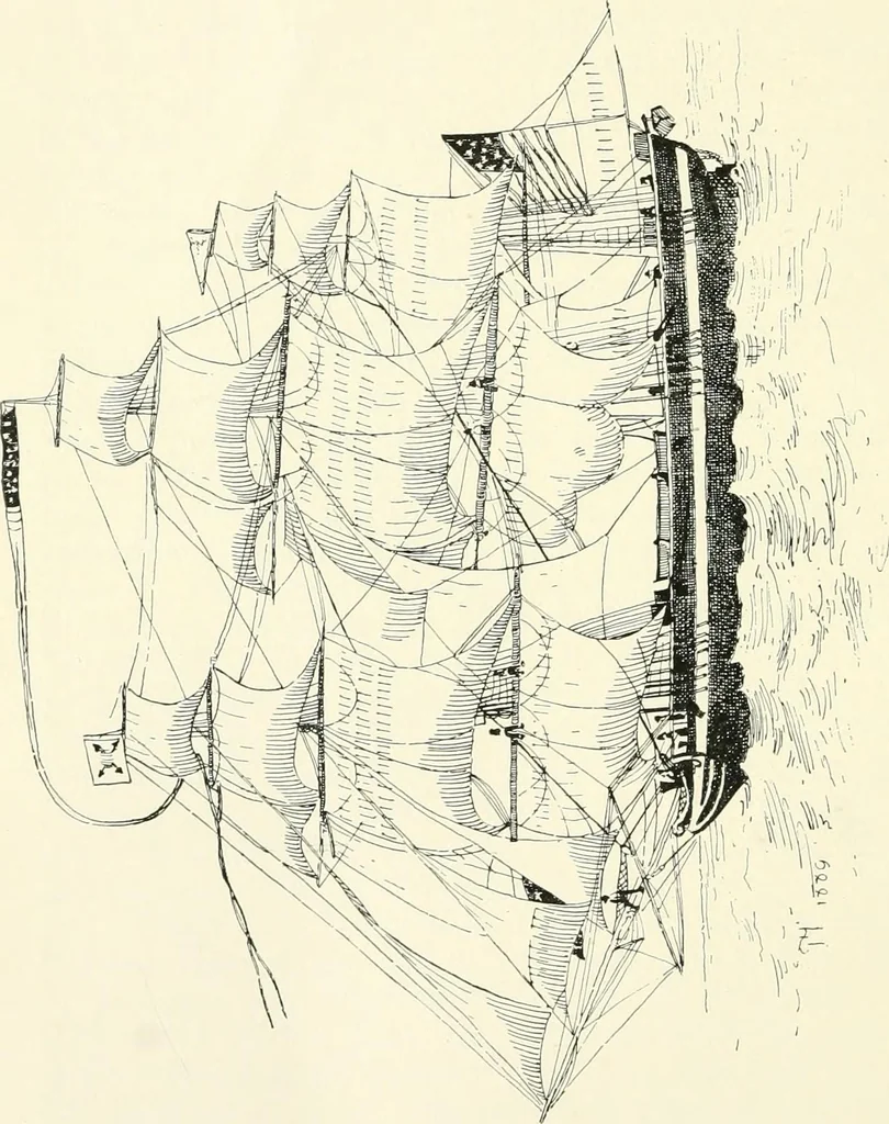 An illustration from History of shipbuilding on North river, Plymouth county, Massachusetts, with genealogies of the shipbuilders, and accounts of the industries upon its tributaries. 1640 to 1872, 1889, leaf 273