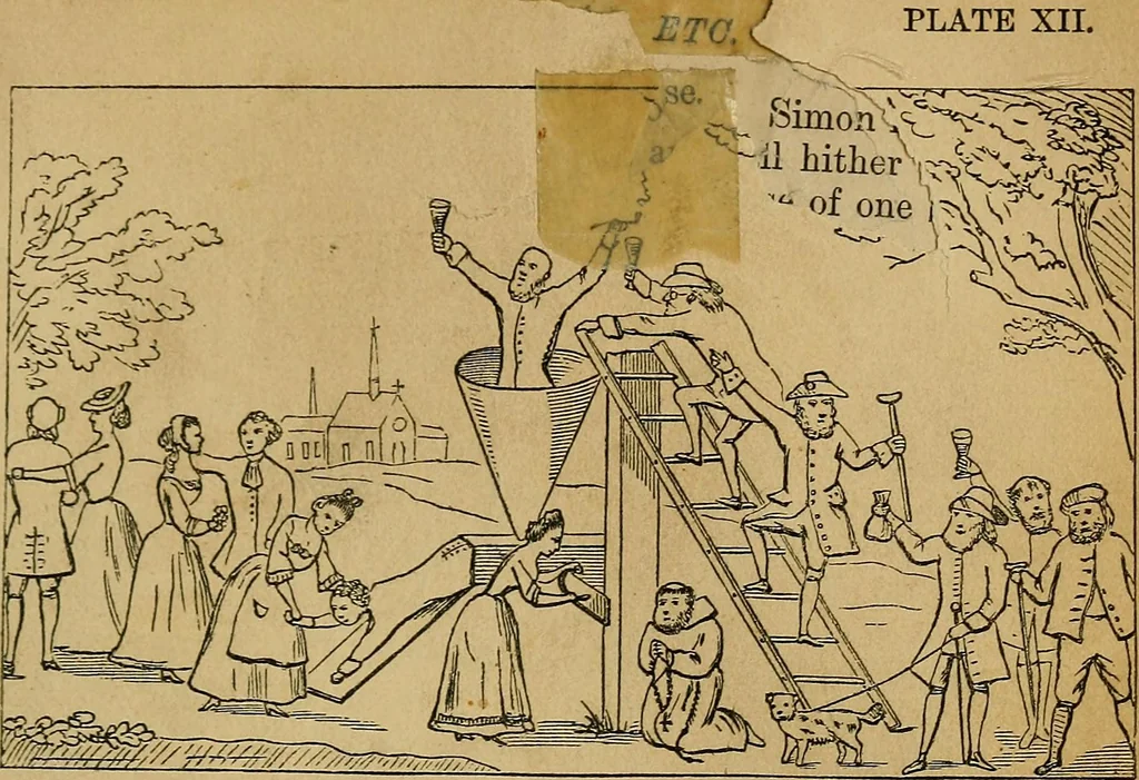 An illustration from The history of signboards : from earliest times to the present day, 1866, leaf 324