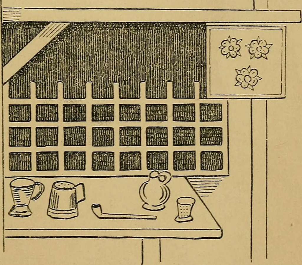 An illustration from The history of signboards : from earliest times to the present day, 1866, leaf 462