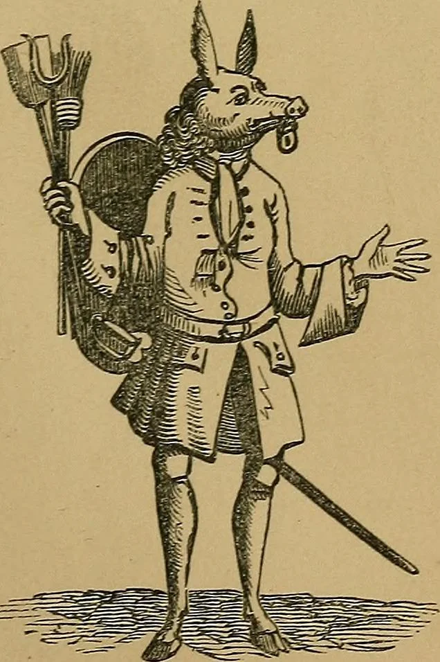 An illustration from The history of signboards : from earliest times to the present day, 1866, leaf 52