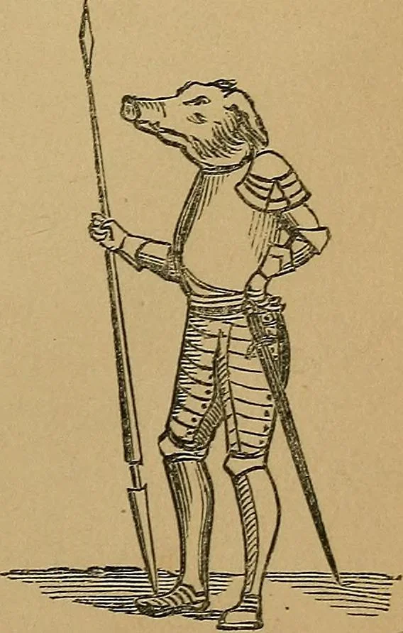 An illustration from The history of signboards : from earliest times to the present day, 1866, leaf 52