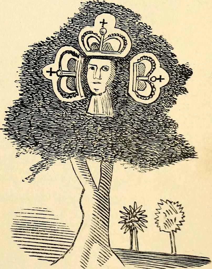 An illustration from The history of signboards : from the earliest times to the present day, 1870, leaf 121