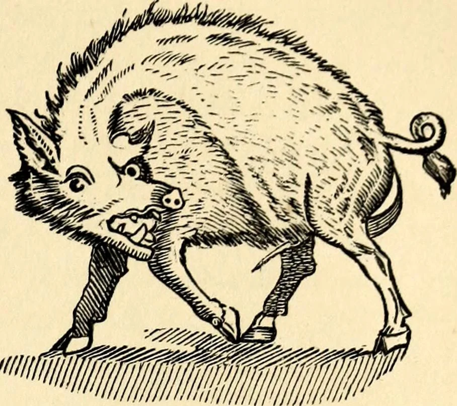 An illustration from The history of signboards : from the earliest times to the present day, 1870, leaf 155