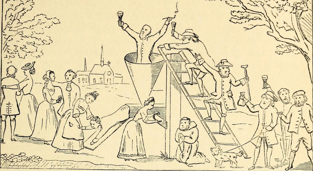 An illustration from The history of signboards : from the earliest times to the present day, 1870, leaf 325