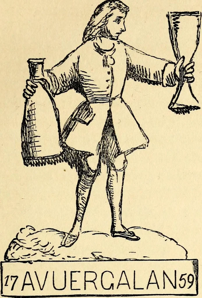 An illustration from The history of signboards : from the earliest times to the present day, 1870, leaf 461