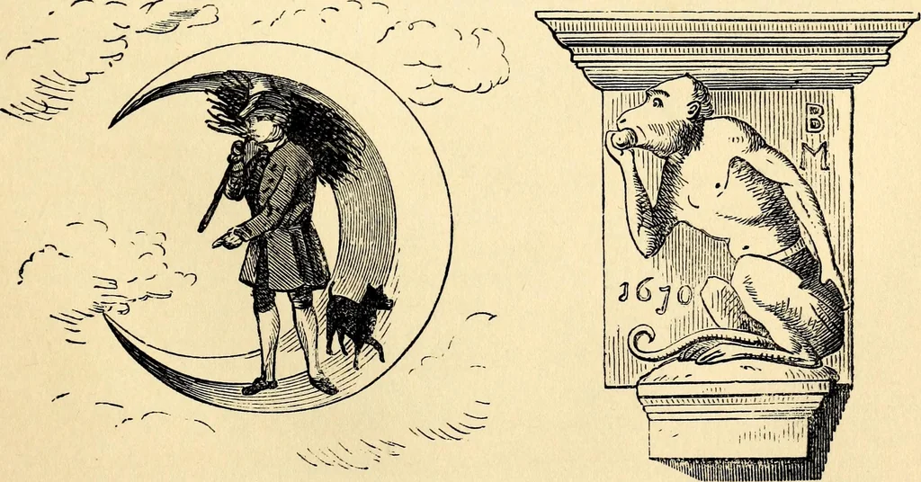 An illustration from The history of signboards : from the earliest times to the present day, 1870, leaf 495
