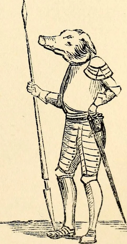 An illustration from The history of signboards : from the earliest times to the present day, 1870, leaf 51