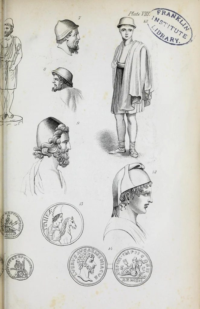An illustration from The history of silk, cotton, linen, wool, and other fibrous substances : including observations on spinning, dyeing, and weaving : also an account of the pastoral life of the ancients, their social state and attainments in the domestic arts : with appendices on Pliny's Natural history, on the origin and manufacture of linen and cotton paper, on felting, netting, &c., deduced from copious and authentic sources, 1845, leaf 471