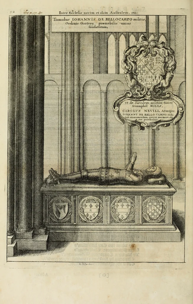 An illustration from The history of St. Paul's Cathedral in London, from its foundation ... : beautified with sundry prospects of the old fabrick, which was destroyed by the fire of that city, 1666 : as also with the figures of the tombs and monuments therein, which were all defaced in the late rebellion : whereunto is added, a continuation thereof, setting forth what was done in the structure of the new church, to the year 1685 : likewise, an historical account of the northern cathedrals, and chief collegiate churches in the province of York, 1716, leaf 101