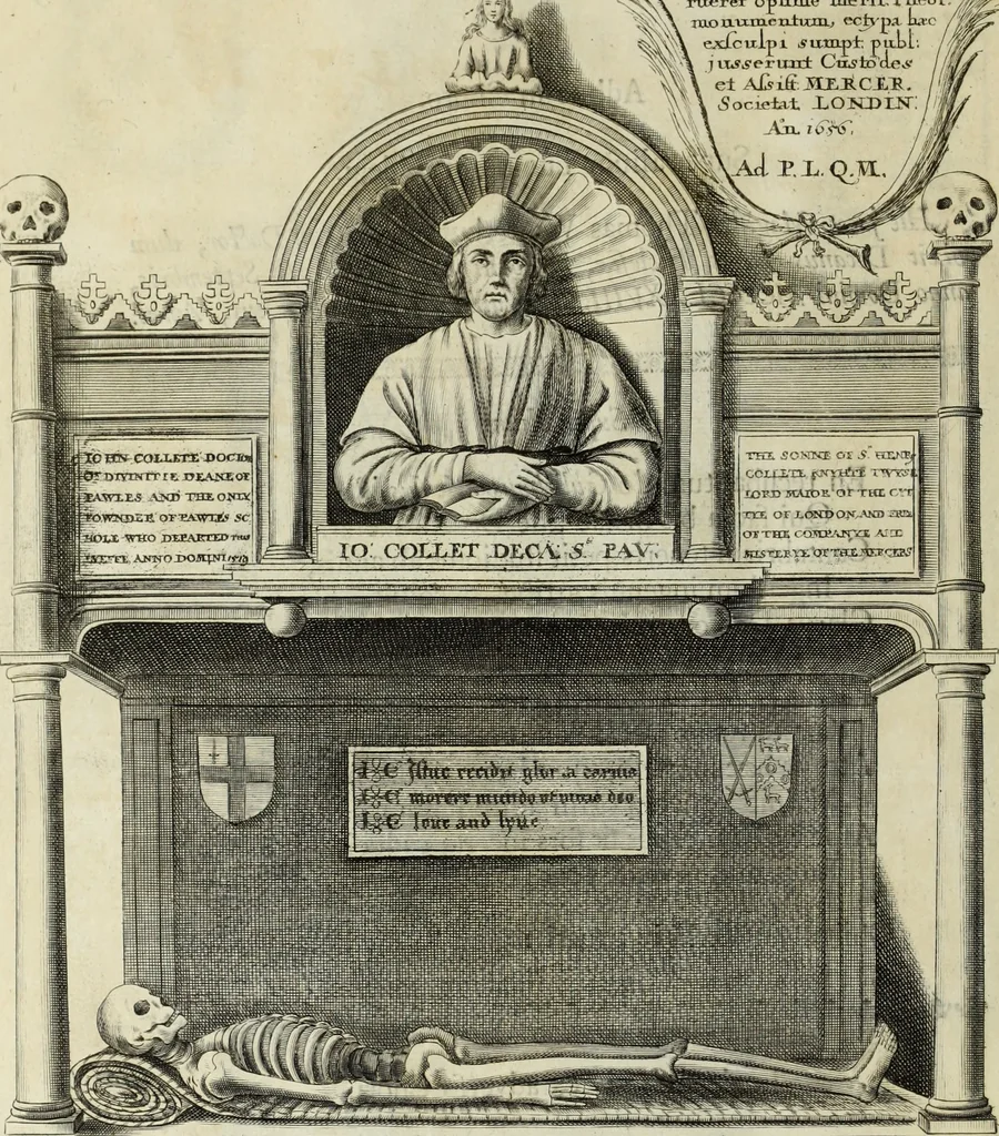 An illustration from The history of St. Paul's Cathedral in London, from its foundation ... : beautified with sundry prospects of the old fabrick, which was destroyed by the fire of that city, 1666 : as also with the figures of the tombs and monuments therein, which were all defaced in the late rebellion : whereunto is added, a continuation thereof, setting forth what was done in the structure of the new church, to the year 1685 : likewise, an historical account of the northern cathedrals, and chief collegiate churches in the province of York, 1716, leaf 113