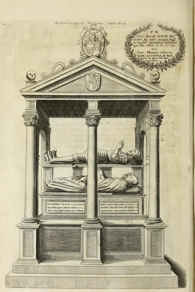 An illustration from The history of St. Paul's Cathedral in London, from its foundation ... : beautified with sundry prospects of the old fabrick, which was destroyed by the fire of that city, 1666 : as also with the figures of the tombs and monuments therein, which were all defaced in the late rebellion : whereunto is added, a continuation thereof, setting forth what was done in the structure of the new church, to the year 1685 : likewise, an historical account of the northern cathedrals, and chief collegiate churches in the province of York, 1716, leaf 119