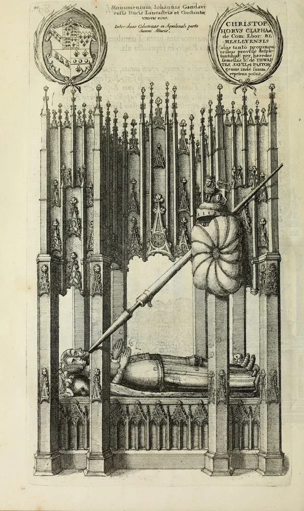 An illustration from The history of St. Paul's Cathedral in London, from its foundation ... : beautified with sundry prospects of the old fabrick, which was destroyed by the fire of that city, 1666 : as also with the figures of the tombs and monuments therein, which were all defaced in the late rebellion : whereunto is added, a continuation thereof, setting forth what was done in the structure of the new church, to the year 1685 : likewise, an historical account of the northern cathedrals, and chief collegiate churches in the province of York, 1716, leaf 141