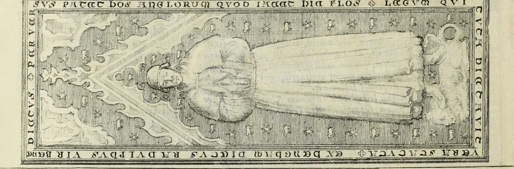 An illustration from The history of St. Paul's Cathedral in London, from its foundation ... : beautified with sundry prospects of the old fabrick, which was destroyed by the fire of that city, 1666 : as also with the figures of the tombs and monuments therein, which were all defaced in the late rebellion : whereunto is added, a continuation thereof, setting forth what was done in the structure of the new church, to the year 1685 : likewise, an historical account of the northern cathedrals, and chief collegiate churches in the province of York, 1716, leaf 155
