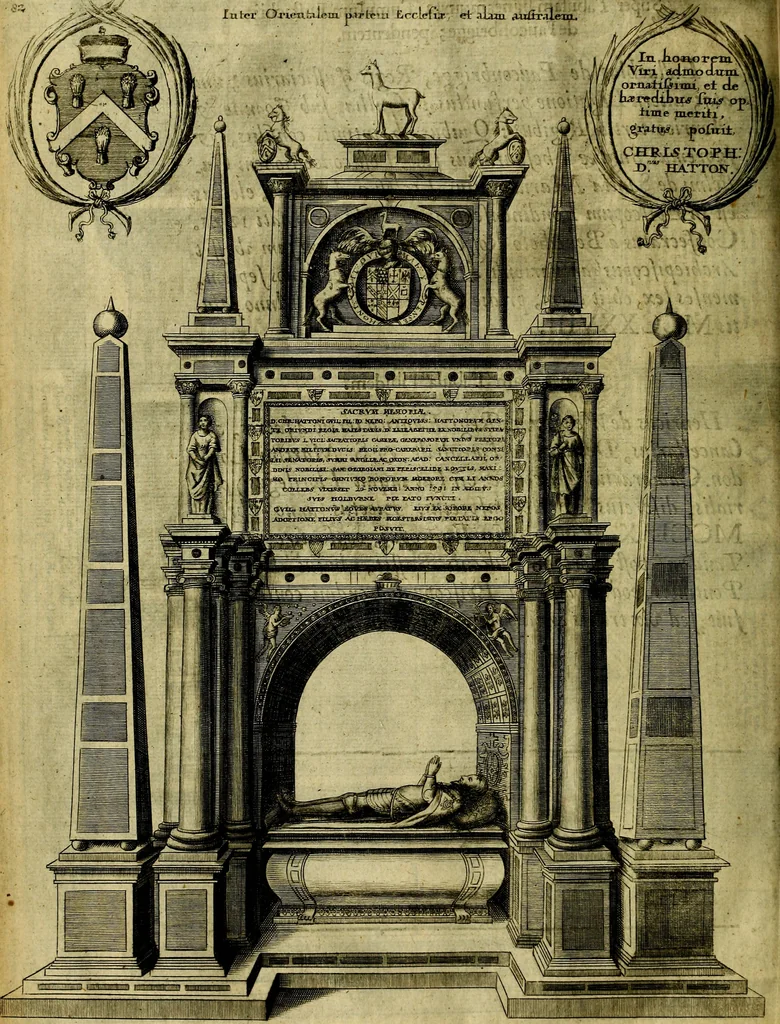 An illustration from The history of St. Pauls cathedral in London, from its foundation untill these times: extracted out of originall charters. records. leiger books, and other manuscripts. Beautified with sundry prospects of the church, figures of tombes, and monuments, 1658, leaf 103