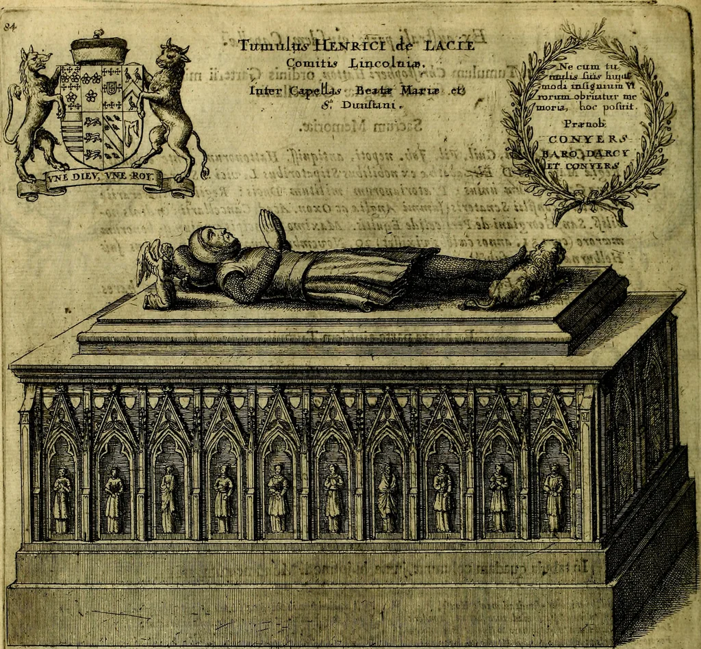An illustration from The history of St. Pauls cathedral in London, from its foundation untill these times: extracted out of originall charters. records. leiger books, and other manuscripts. Beautified with sundry prospects of the church, figures of tombes, and monuments, 1658, leaf 105