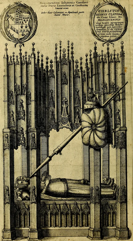 An illustration from The history of St. Pauls cathedral in London, from its foundation untill these times: extracted out of originall charters. records. leiger books, and other manuscripts. Beautified with sundry prospects of the church, figures of tombes, and monuments, 1658, leaf 111