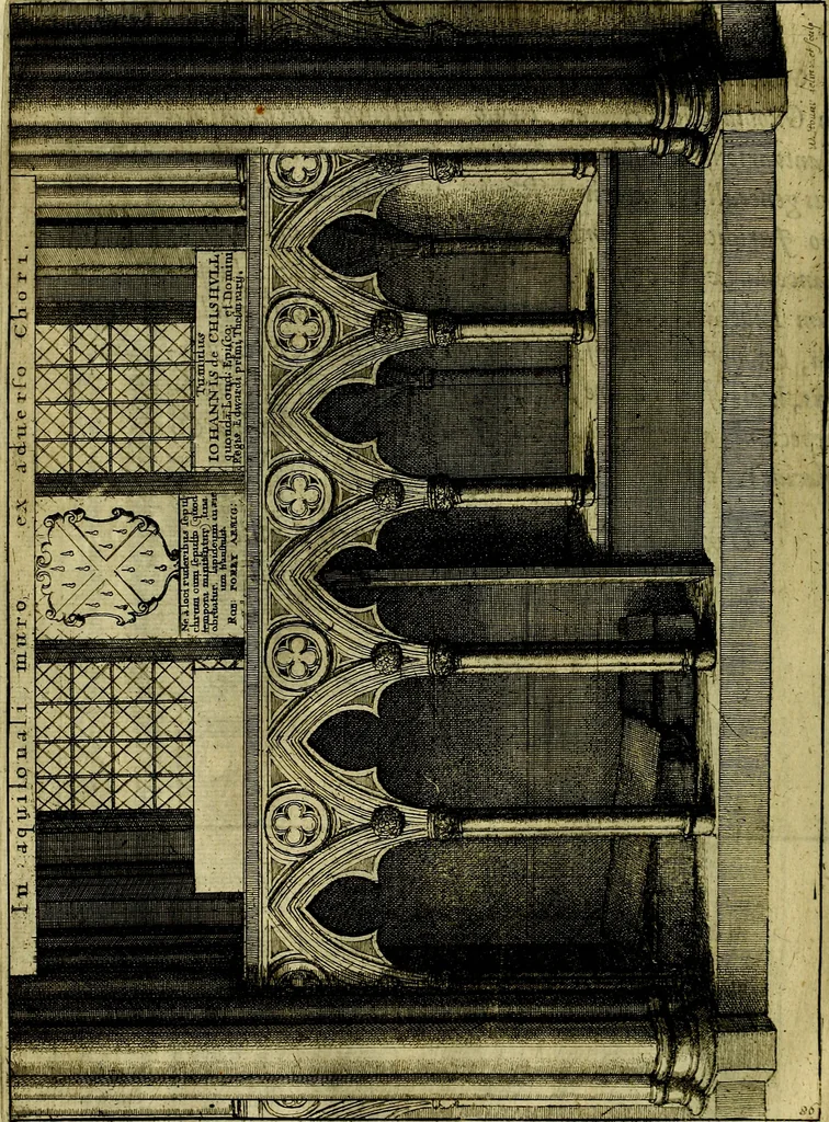 An illustration from The history of St. Pauls cathedral in London, from its foundation untill these times: extracted out of originall charters. records. leiger books, and other manuscripts. Beautified with sundry prospects of the church, figures of tombes, and monuments, 1658, leaf 119