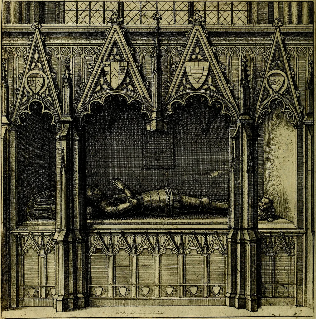 An illustration from The history of St. Pauls cathedral in London, from its foundation untill these times: extracted out of originall charters. records. leiger books, and other manuscripts. Beautified with sundry prospects of the church, figures of tombes, and monuments, 1658, leaf 123