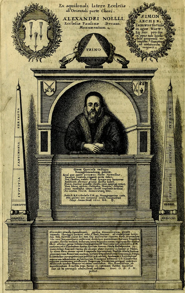 An illustration from The history of St. Pauls cathedral in London, from its foundation untill these times: extracted out of originall charters. records. leiger books, and other manuscripts. Beautified with sundry prospects of the church, figures of tombes, and monuments, 1658, leaf 131