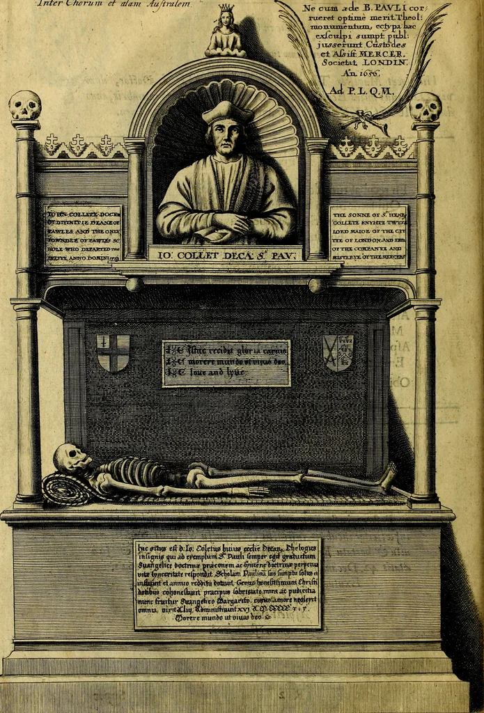 An illustration from The history of St. Pauls cathedral in London, from its foundation untill these times: extracted out of originall charters. records. leiger books, and other manuscripts. Beautified with sundry prospects of the church, figures of tombes, and monuments, 1658, leaf 85