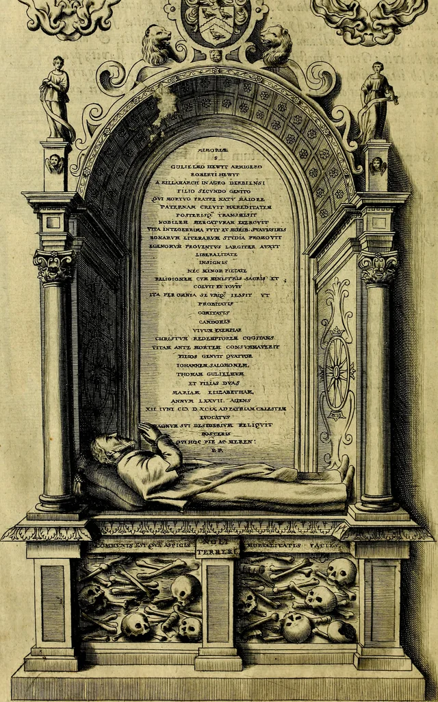 An illustration from The history of St. Pauls cathedral in London, from its foundation untill these times: extracted out of originall charters. records. leiger books, and other manuscripts. Beautified with sundry prospects of the church, figures of tombes, and monuments, 1658, leaf 87