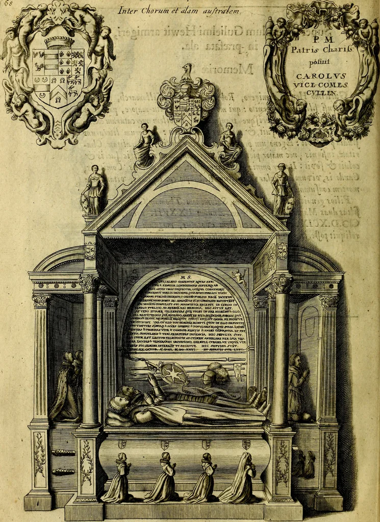 An illustration from The history of St. Pauls cathedral in London, from its foundation untill these times: extracted out of originall charters. records. leiger books, and other manuscripts. Beautified with sundry prospects of the church, figures of tombes, and monuments, 1658, leaf 89