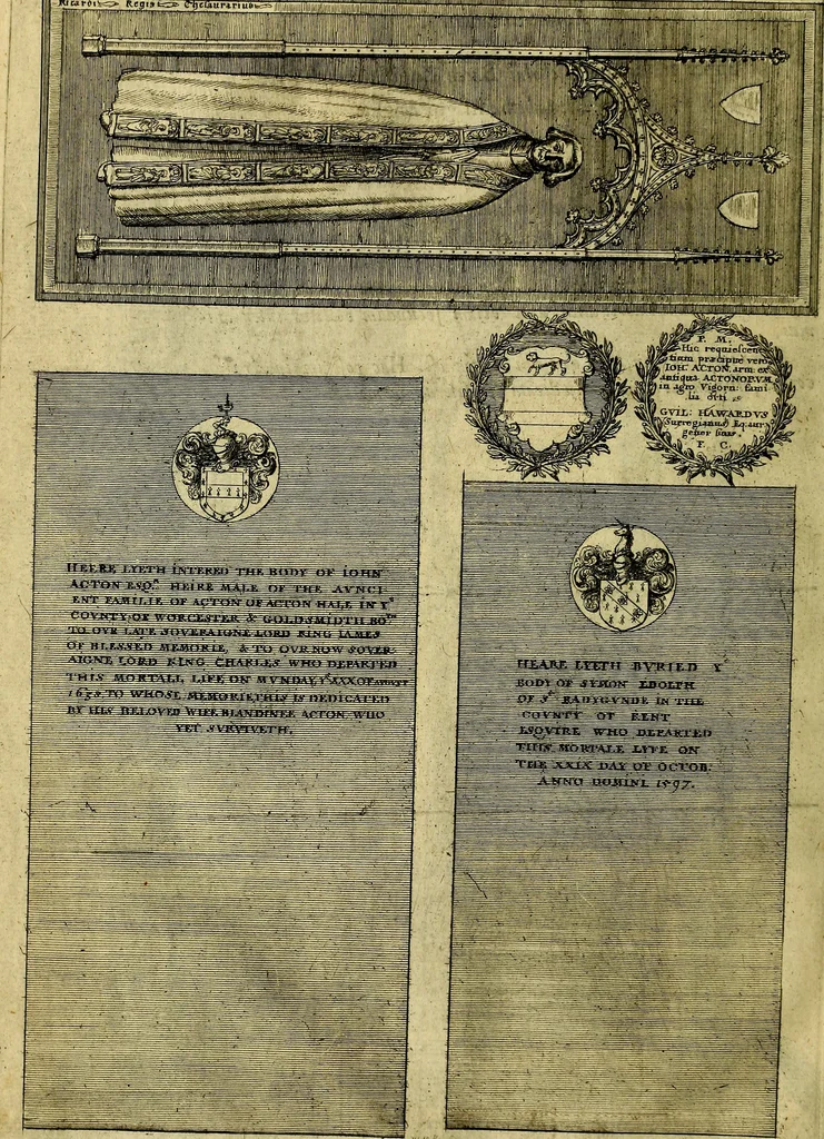 An illustration from The history of St. Pauls cathedral in London, from its foundation untill these times: extracted out of originall charters. records. leiger books, and other manuscripts. Beautified with sundry prospects of the church, figures of tombes, and monuments, 1658, leaf 93