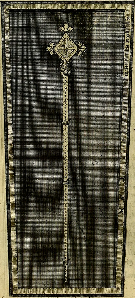 An illustration from The history of St. Pauls cathedral in London, from its foundation untill these times: extracted out of originall charters. records. leiger books, and other manuscripts. Beautified with sundry prospects of the church, figures of tombes, and monuments, 1658, leaf 95