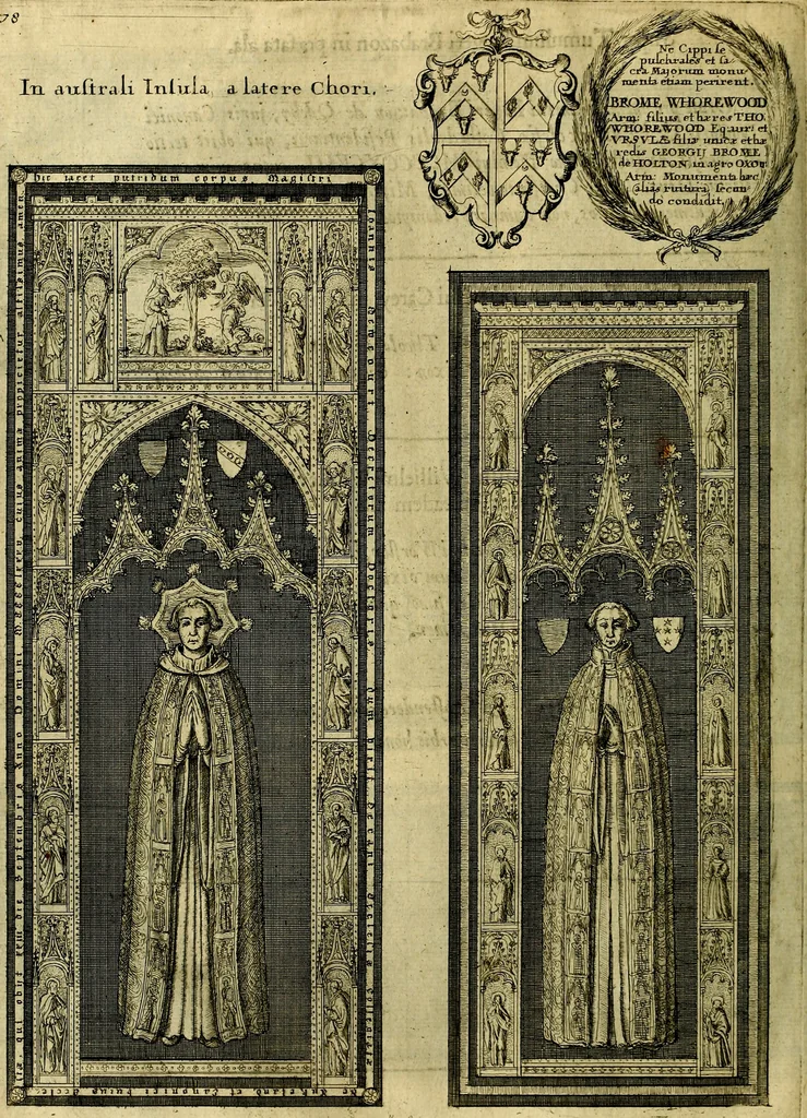An illustration from The history of St. Pauls cathedral in London, from its foundation untill these times: extracted out of originall charters. records. leiger books, and other manuscripts. Beautified with sundry prospects of the church, figures of tombes, and monuments, 1658, leaf 99