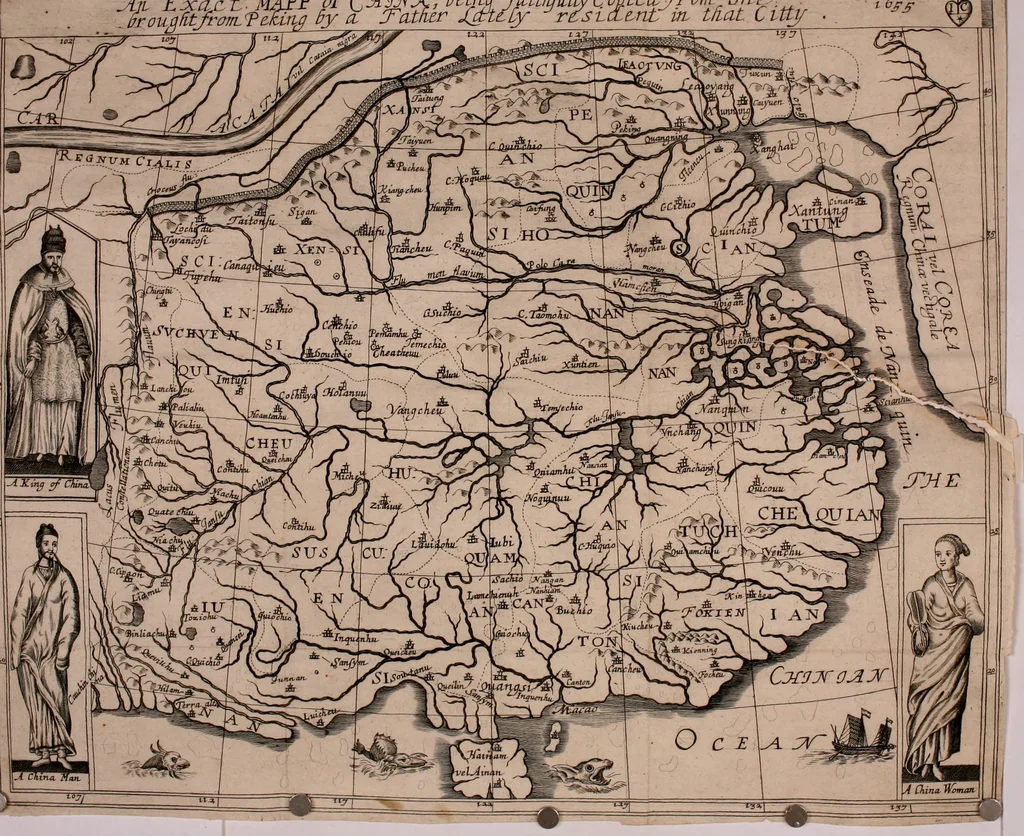 An illustration from The history of that great and renowned monarchy of China. Wherein all the particular provinces are accurately described: as also the dispositions, manners, learning, lawes, militia, government, and religion of the people. Together with the traffick and commodities of that countrey, 1655, leaf 19
