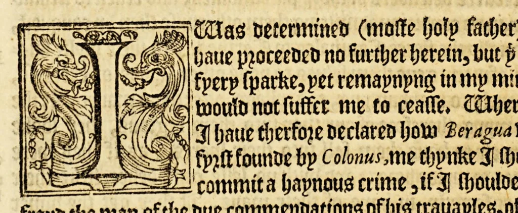 An illustration from The history of trauayle in the VVest and East Indies, and other countreys lying eyther way, towardes the fruitfull and ryche Moluccaes. : ... VVith a discourse of the Northwest passage., 1577, leaf 246