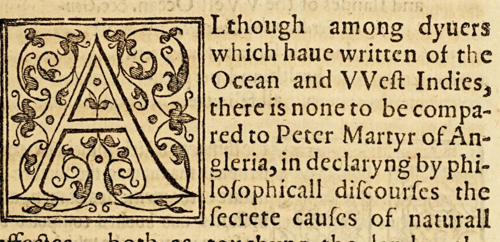 An illustration from The history of trauayle in the VVest and East Indies, and other countreys lying eyther way, towardes the fruitfull and ryche Moluccaes. : ... VVith a discourse of the Northwest passage., 1577, leaf 395
