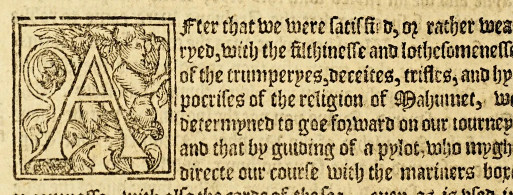 An illustration from The history of trauayle in the VVest and East Indies, and other countreys lying eyther way, towardes the fruitfull and ryche Moluccaes. : ... VVith a discourse of the Northwest passage., 1577, leaf 752