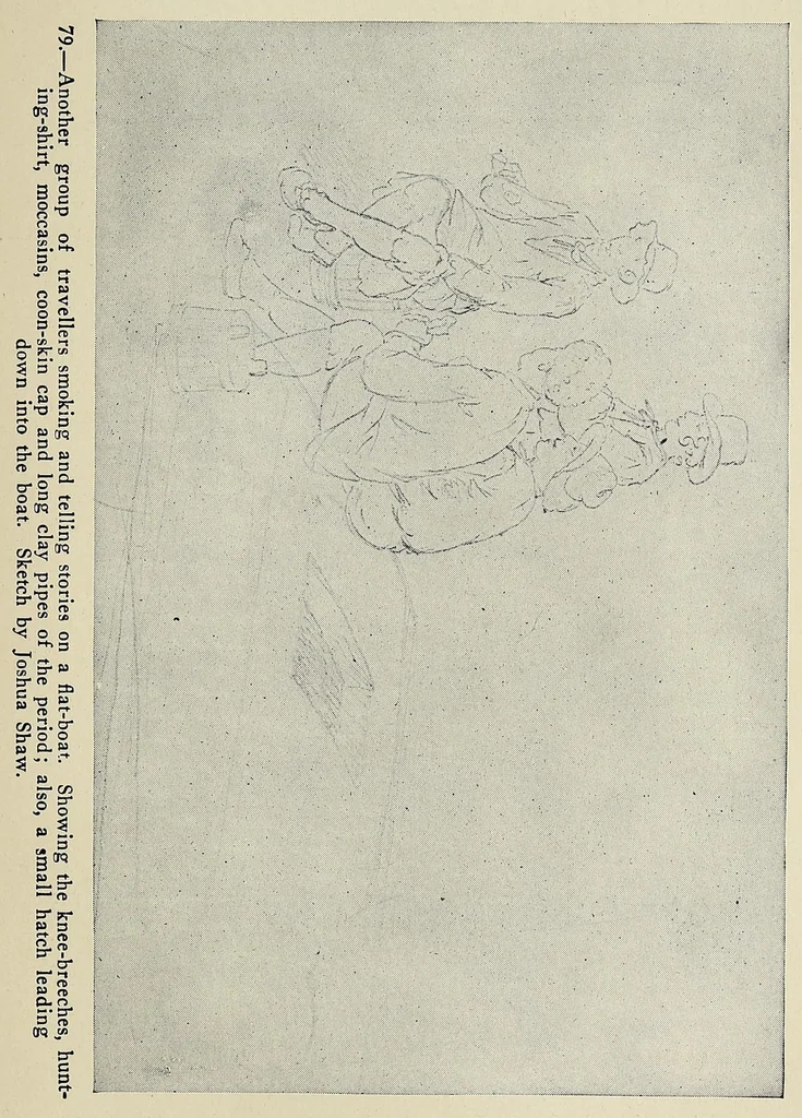 An illustration from A history of travel in America : showing the development of travel and transportation from the crude methods of the canoe and the dog-sled to the highly organized railway systems of the present, together with a narrative of the human experiences and changing social conditions that accompanied this economic conquest of the continent, 1915, leaf 355