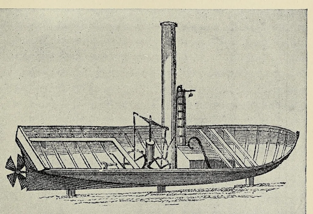 An illustration from A history of travel in America : showing the development of travel and transportation from the crude methods of the canoe and the dog-sled to the highly organized railway systems of the present, together with a narrative of the human experiences and changing social conditions that accompanied this economic conquest of the continent, 1915, leaf 387