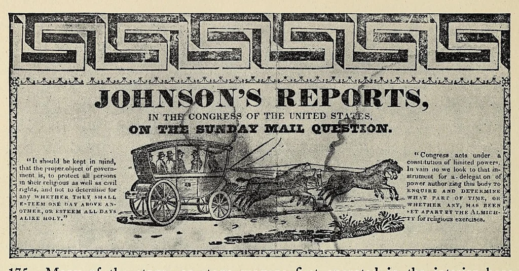 An illustration from A history of travel in America : showing the development of travel and transportation from the crude methods of the canoe and the dog-sled to the highly organized railway systems of the present, together with a narrative of the human experiences and changing social conditions that accompanied this economic conquest of the continent, 1915, leaf 268