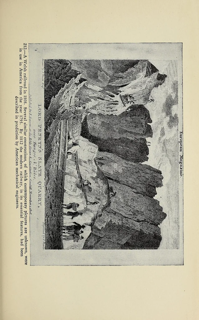 An illustration from A history of travel in America : showing the development of travel and transportation from the crude methods of the canoe and the dog-sled to the highly organized railway systems of the present, together with a narrative of the human experiences and changing social conditions that accompanied this economic conquest of the continent, 1915, leaf 405