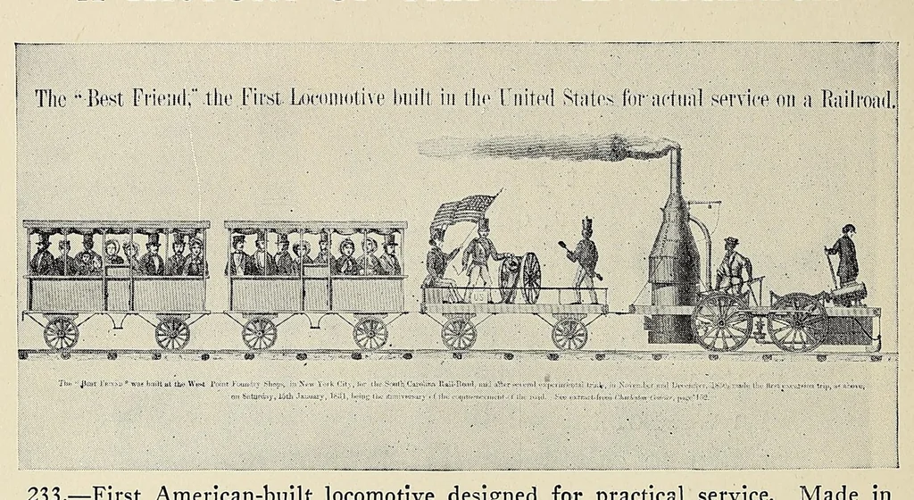 An illustration from A history of travel in America : showing the development of travel and transportation from the crude methods of the canoe and the dog-sled to the highly organized railway systems of the present, together with a narrative of the human experiences and changing social conditions that accompanied this economic conquest of the continent, 1915, leaf 68