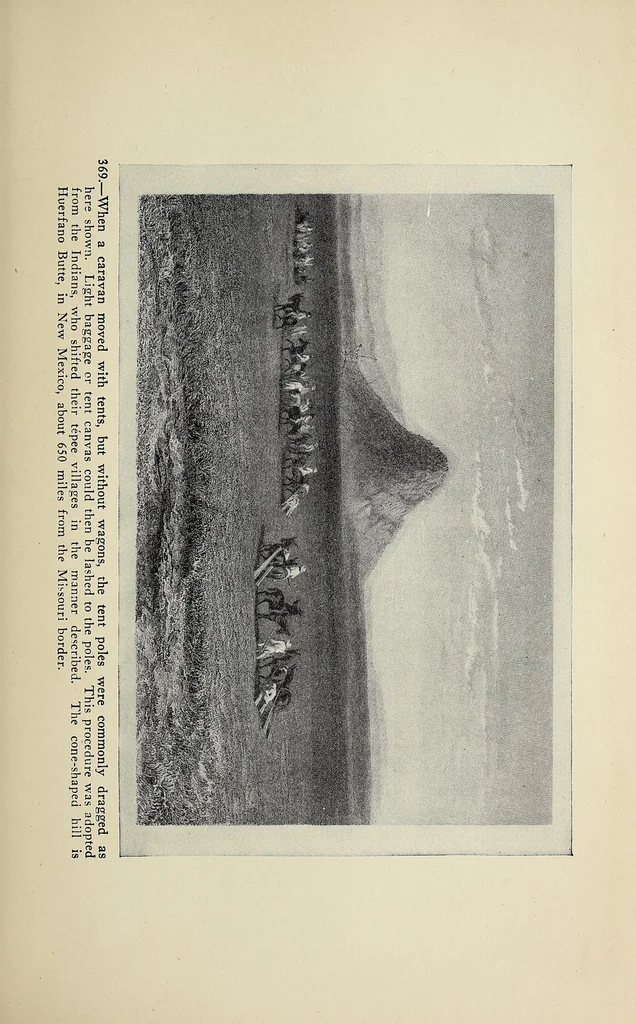 An illustration from A history of travel in America : showing the development of travel and transportation from the crude methods of the canoe and the dog-sled to the highly organized railway systems of the present, together with a narrative of the human experiences and changing social conditions that accompanied this economic conquest of the continent, 1915, leaf 157