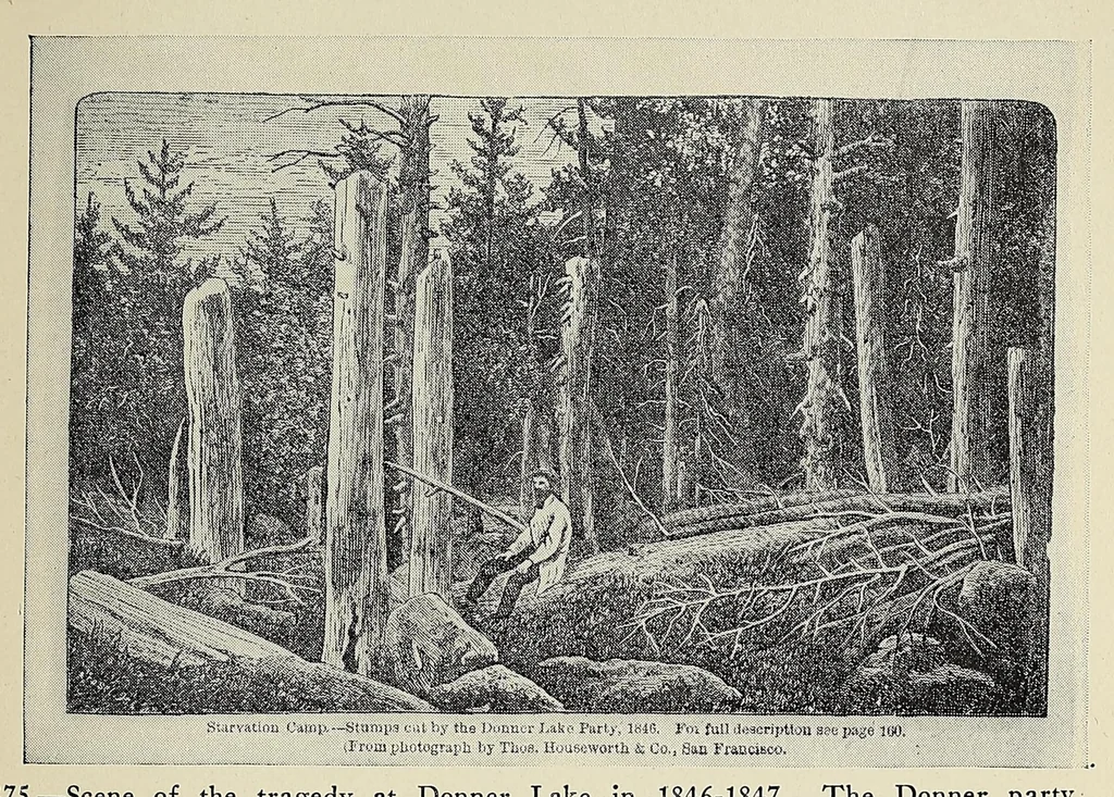An illustration from A history of travel in America : showing the development of travel and transportation from the crude methods of the canoe and the dog-sled to the highly organized railway systems of the present, together with a narrative of the human experiences and changing social conditions that accompanied this economic conquest of the continent, 1915, leaf 179