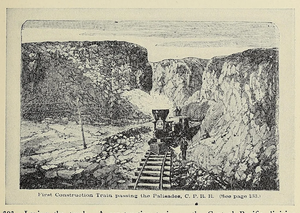 An illustration from A history of travel in America : showing the development of travel and transportation from the crude methods of the canoe and the dog-sled to the highly organized railway systems of the present, together with a narrative of the human experiences and changing social conditions that accompanied this economic conquest of the continent, 1915, leaf 233