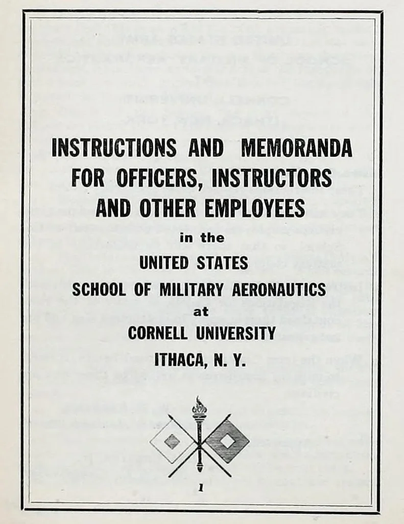 An illustration from History of the United States Army School of Military Aeronautics : at Cornell University, Ithaca, N.Y., May 1917 to December 1918, 1918, leaf 449