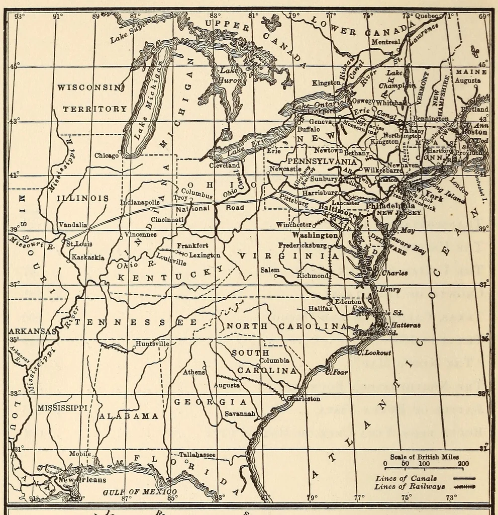 An illustration from A history of the United States, 1905, leaf 12