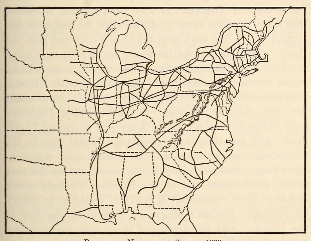 An illustration from A history of the United States, 1905, leaf 405
