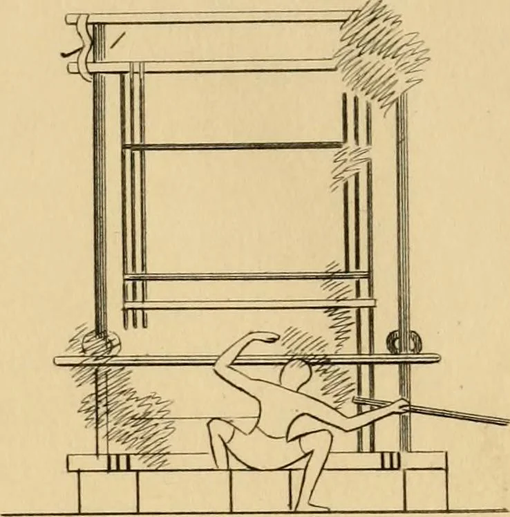 An illustration from History of the worsted manufacture in England, from the earliest times; with introductory notices of the manufacture among the ancient nations, and during the middle ages, 1857, leaf 34
