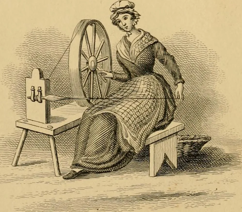 An illustration from History of the worsted manufacture in England, from the earliest times; with introductory notices of the manufacture among the ancient nations, and during the middle ages, 1857, leaf 34