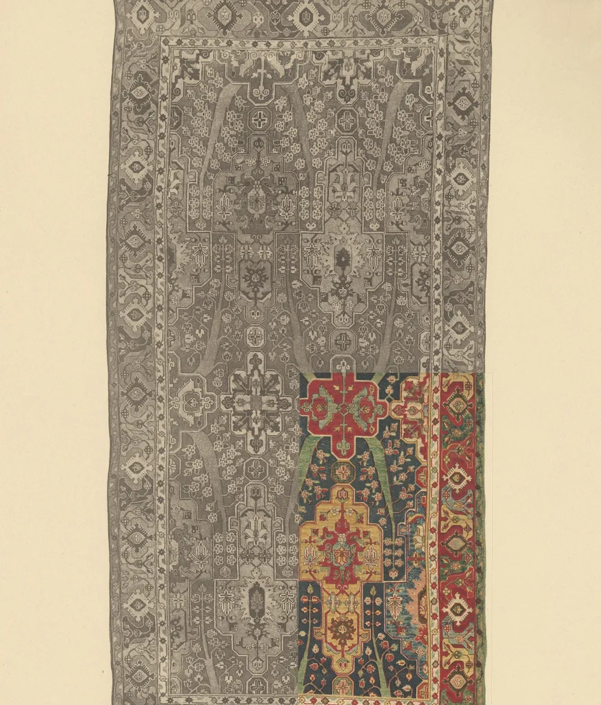 An illustration from A history of oriental carpets before 1800, 1908, leaf 3