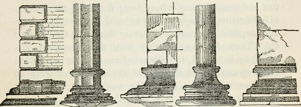 An illustration from The history and rudiments of architecture; embracing, I. The orders of architecture; II. Architectural styles of various countries; III. The nature and principles of design in architecture; and, IV. An accurate and complete glossary of architectural terms .., 1853, leaf 192