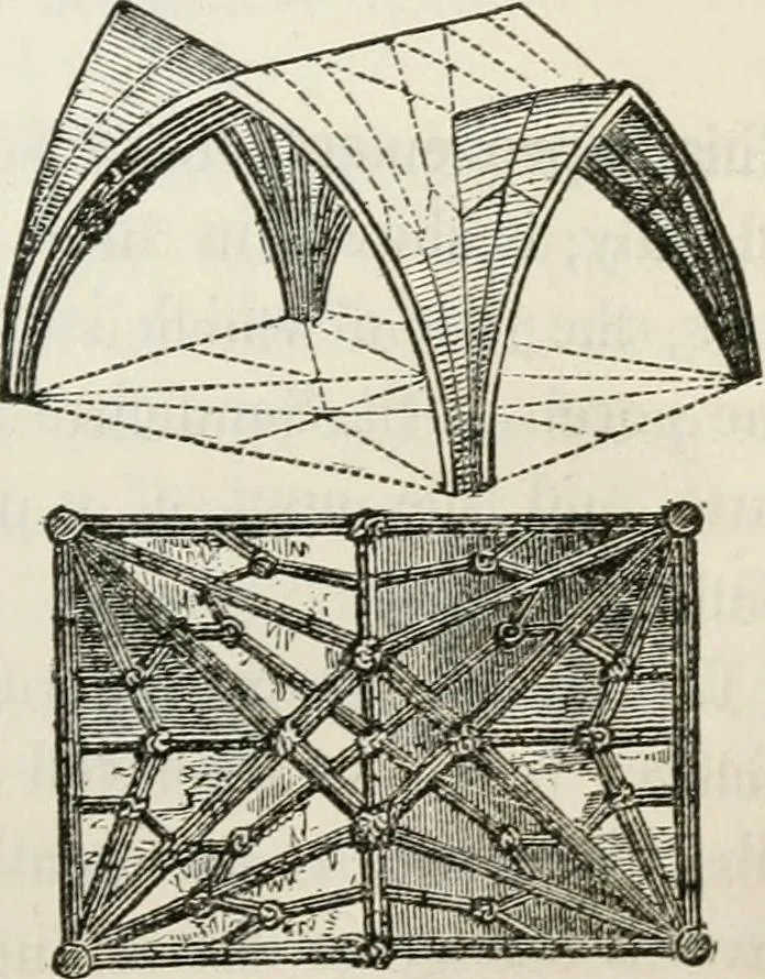 An illustration from The history and rudiments of architecture; embracing, I. The orders of architecture; II. Architectural styles of various countries; III. The nature and principles of design in architecture; and, IV. An accurate and complete glossary of architectural terms .., 1853, leaf 226