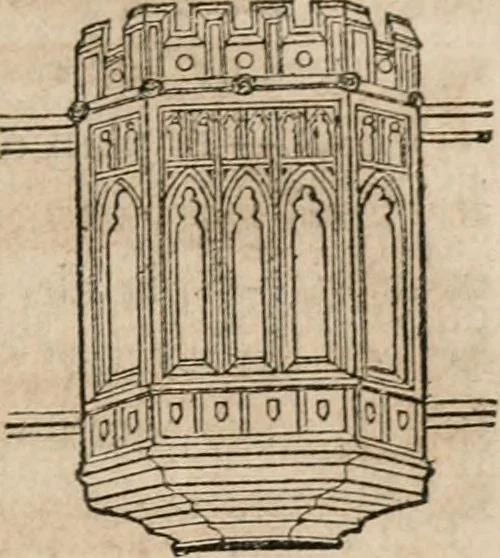 An illustration from The history and rudiments of architecture; embracing, I. The orders of architecture; II. Architectural styles of various countries; III. The nature and principles of design in architecture; and, IV. An accurate and complete glossary of architectural terms .., 1853, leaf 282